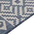 Tapis à tissage plat d'extérieur 200x280 cm Rayures bleues