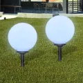 Lampes d'allée à LED 2 pcs 30 cm avec piquet de sol
