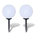 Lampes d'allée à LED 2 pcs 30 cm avec piquet de sol