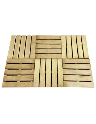 Dalles de terrasse 6 pcs 50x50 cm Bois Vert