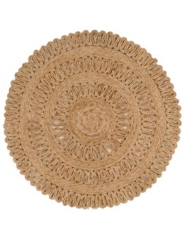 Tapis Jute tressé à la main 90 cm Rond