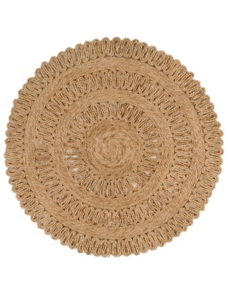 Tapis Jute tressé à la main 90 cm Rond