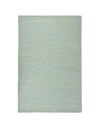 Tapis à tissage plat d'extérieur 120x170 cm Turquoise