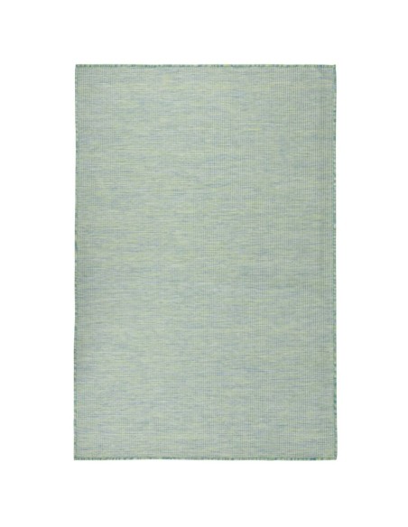 Tapis à tissage plat d'extérieur 120x170 cm Turquoise