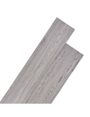 Planches de plancher PVC Non auto-adhésif 5,26m² 2mm Gris foncé