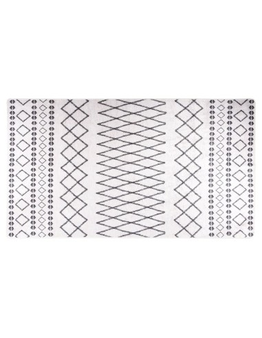 Tapis lavable antidérapant 190x300 cm noir et blanc