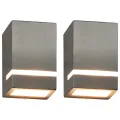 Appliques murales d'extérieur 2 pcs 35 W Argenté Rectangulaire