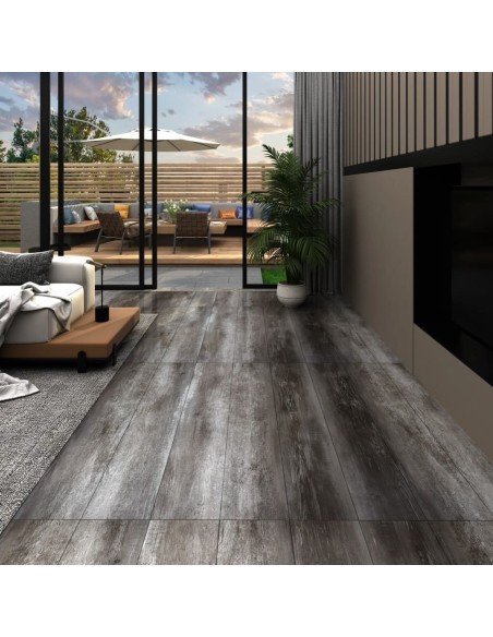 Planche de plancher PVC autoadhésif 5,21 m² 2 mm Bois rayé