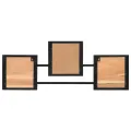 Porte-manteau mural 90x1x35 cm bois massif d'acacia et fer