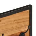 Porte-manteau mural 90x1x35 cm bois massif d'acacia et fer