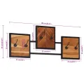 Porte-manteau mural 90x1x35 cm bois massif d'acacia et fer