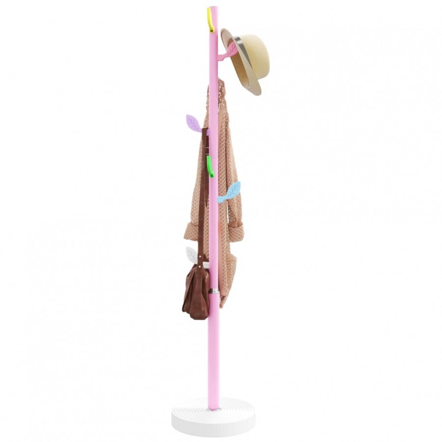 Porte-manteau rose 172 cm fer enduit de poudre