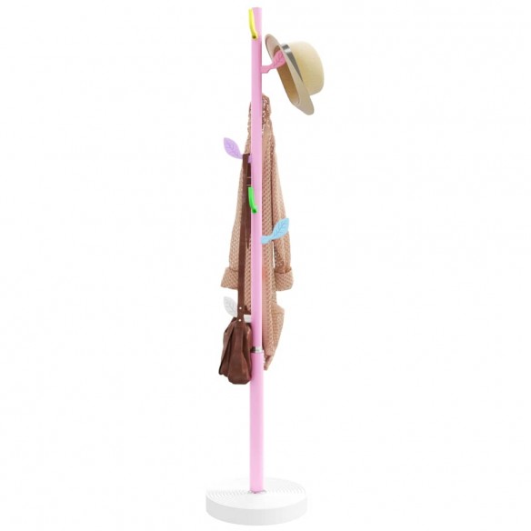 Porte-manteau rose 172 cm fer enduit de poudre