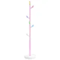 Porte-manteau rose 172 cm fer enduit de poudre