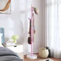 Porte-manteau rose 172 cm fer enduit de poudre