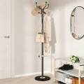 Porte-manteau avec porte-parapluie noir fer enduit de poudre