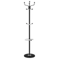 Porte-manteau avec porte-parapluie noir fer enduit de poudre
