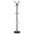 Porte-manteau avec porte-parapluie noir fer enduit de poudre