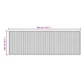 Tapis rectangulaire marron foncé 100x300 cm bambou