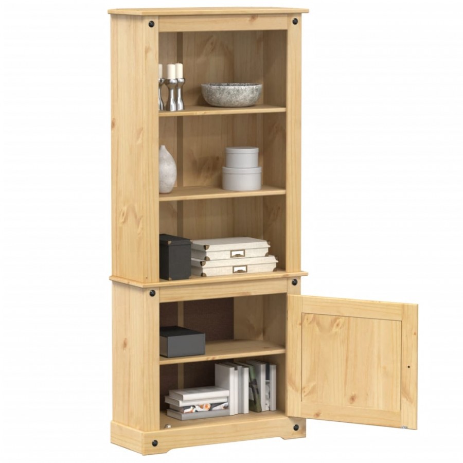 Buffet haut Corona 74x38x170 cm bois de pin massif