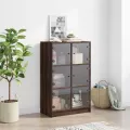 Buffet haut avec portes chêne marron bois d'ingénierie