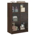 Buffet haut avec portes chêne marron bois d'ingénierie