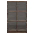 Buffet haut avec portes chêne marron bois d'ingénierie