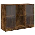 Buffet chêne fumé 102x37x75,5 cm bois d'ingénierie