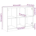 Buffet chêne fumé 102x37x75,5 cm bois d'ingénierie