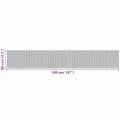 Tapis rectangulaire noir 80x500 cm bambou