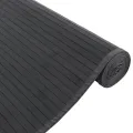 Tapis rectangulaire noir 80x500 cm bambou