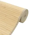 Tapis carré naturel clair 100x100 cm bambou
