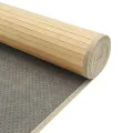 Tapis carré naturel clair 100x100 cm bambou