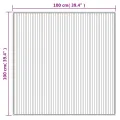 Tapis carré naturel clair 100x100 cm bambou