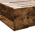 Cadre de lit et tiroir chêne fumé 90x200 cm bois d'ingénierie