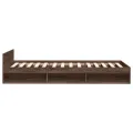 Cadre de lit et tiroir chêne marron 90x200 cm bois d'ingénierie
