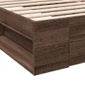 Cadre de lit et tiroir chêne marron 90x200 cm bois d'ingénierie