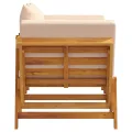 Banc de jardin avec coussins 2 en 1 bois d'acacia massif