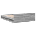 Cadre de lit et tiroirs sonoma gris 140x200cm bois d'ingénierie
