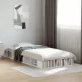 Cadre de lit blanc 100x200 cm bois d'ingénierie