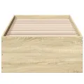 Cadre de lit chêne sonoma 90x200 cm bois d'ingénierie