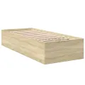 Cadre de lit chêne sonoma 90x200 cm bois d'ingénierie