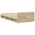 Cadre de lit et tiroir chêne sonoma 90x190cm bois d'ingénierie