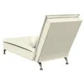 Chaise longue de massage avec traversin crème velours