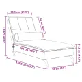 Chaise longue de massage avec traversin crème velours