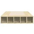Cadre de lit chêne sonoma 75x190 cm bois d'ingénierie