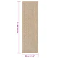Tapis ZIZUR 80x250 cm aspect de jute intérieur et extérieur