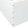 Cadre de lit blanc 90x200 cm bois d'ingénierie