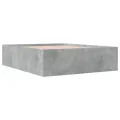 Cadre de lit gris béton 160x200 cm bois d'ingénierie