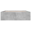 Cadre de lit gris béton 160x200 cm bois d'ingénierie